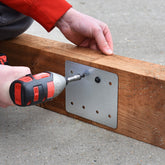 Railway Sleeper Bracket for Joining Timber Sleepers Along the Edges in 1-Tier Raised Bed Installations.